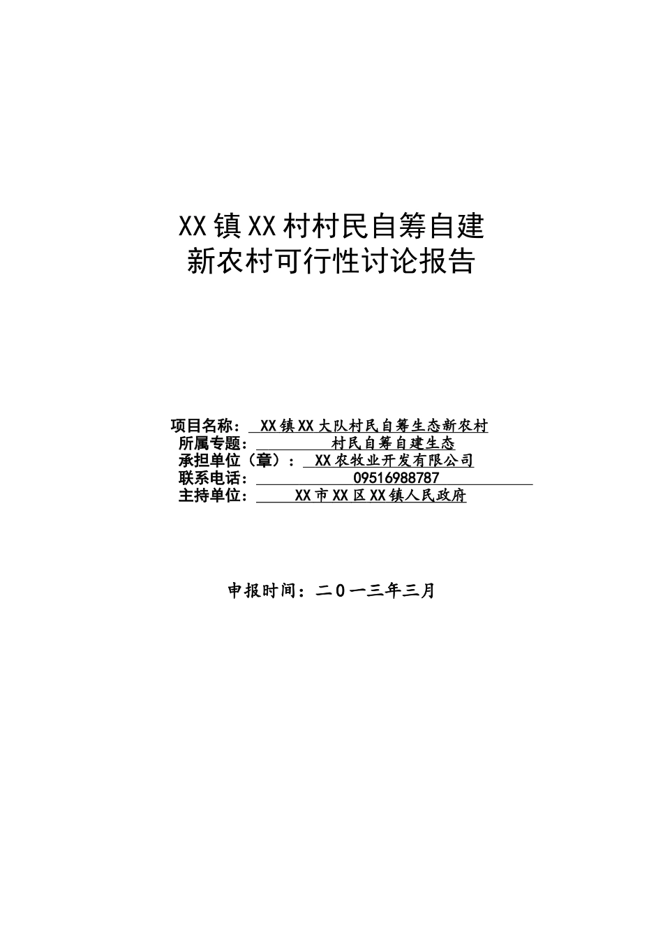 村民自筹自建新农村可行性研究报告1_第2页