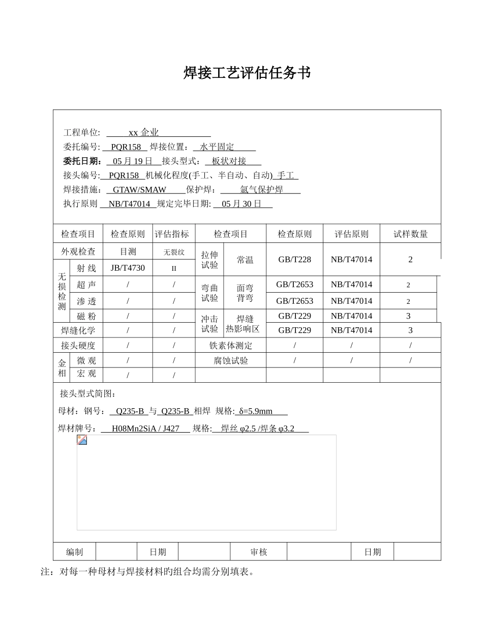 板状对接焊接工艺评定氩电联焊_第3页
