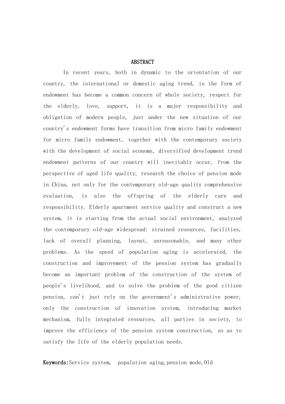 构建一新型老年公寓的服务体系大学本科毕业论文_第3页