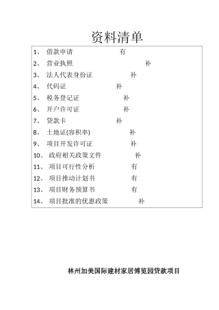 林州加美国际建材家居博览园贷款项目可研报告