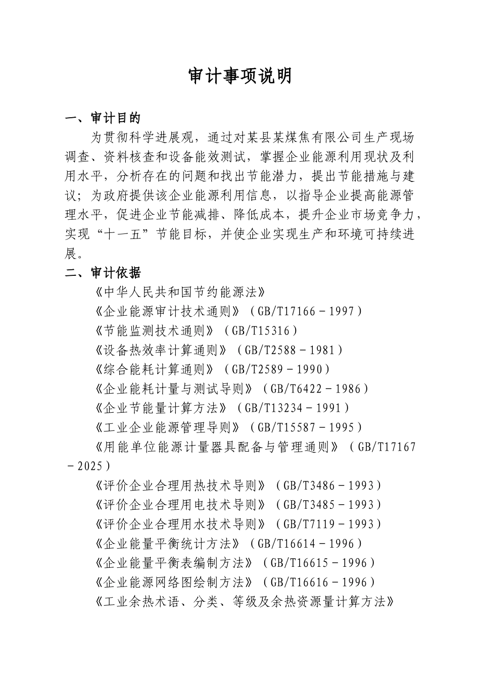 某县某煤焦有限能源审计报告_第2页
