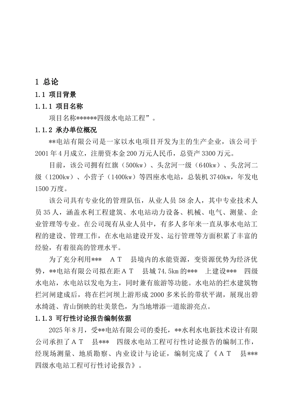某四级水电站建设项目可行性研究报告_第3页