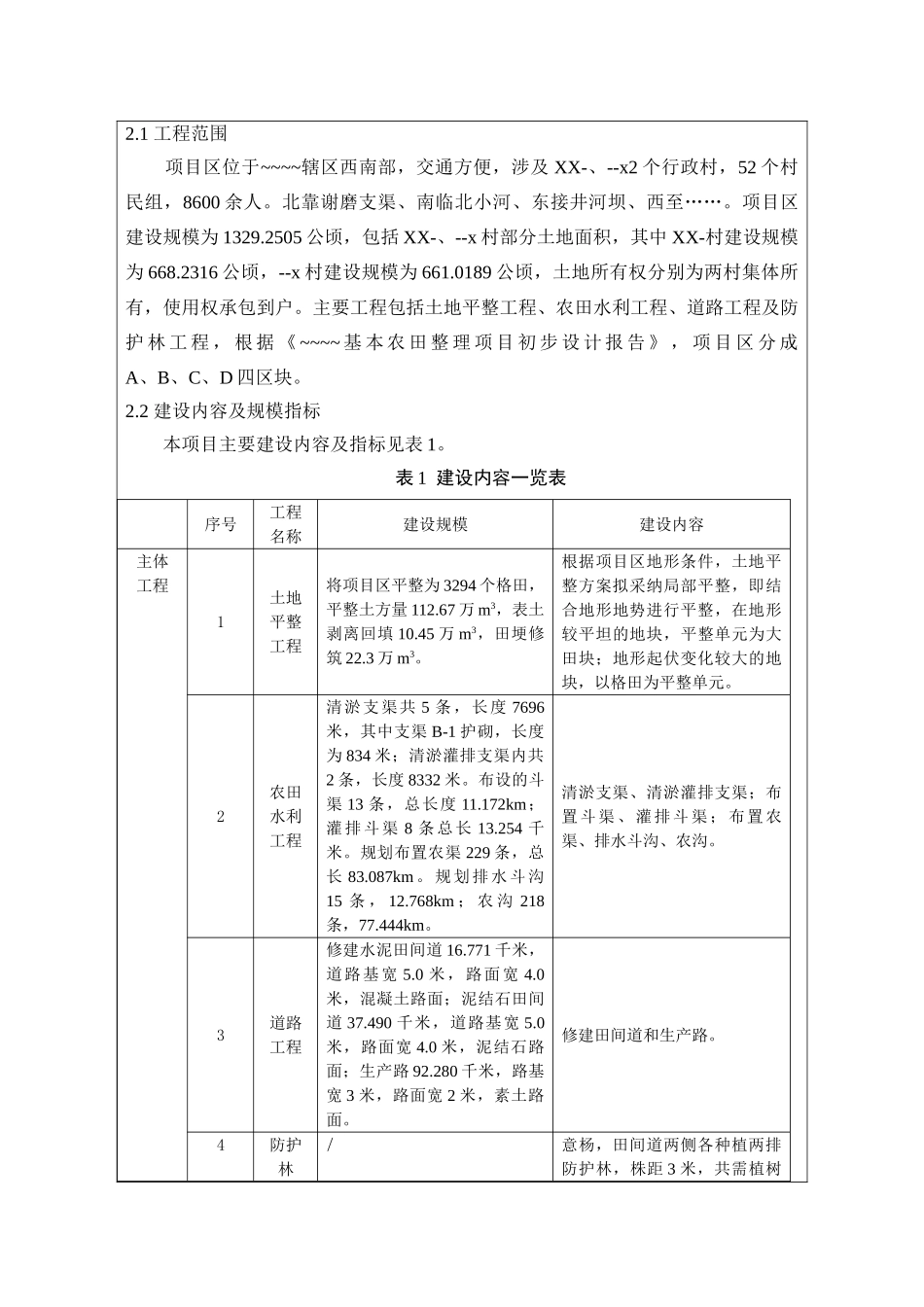 某地区土地整理项目环境评估报告书_第3页