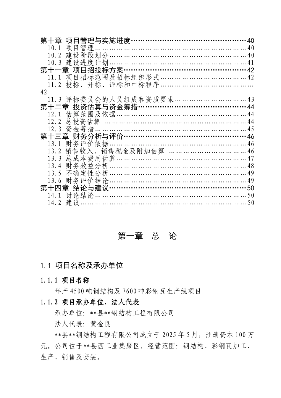某工程项目钢结构及彩钢瓦生产线项目可行性研究报告_第3页