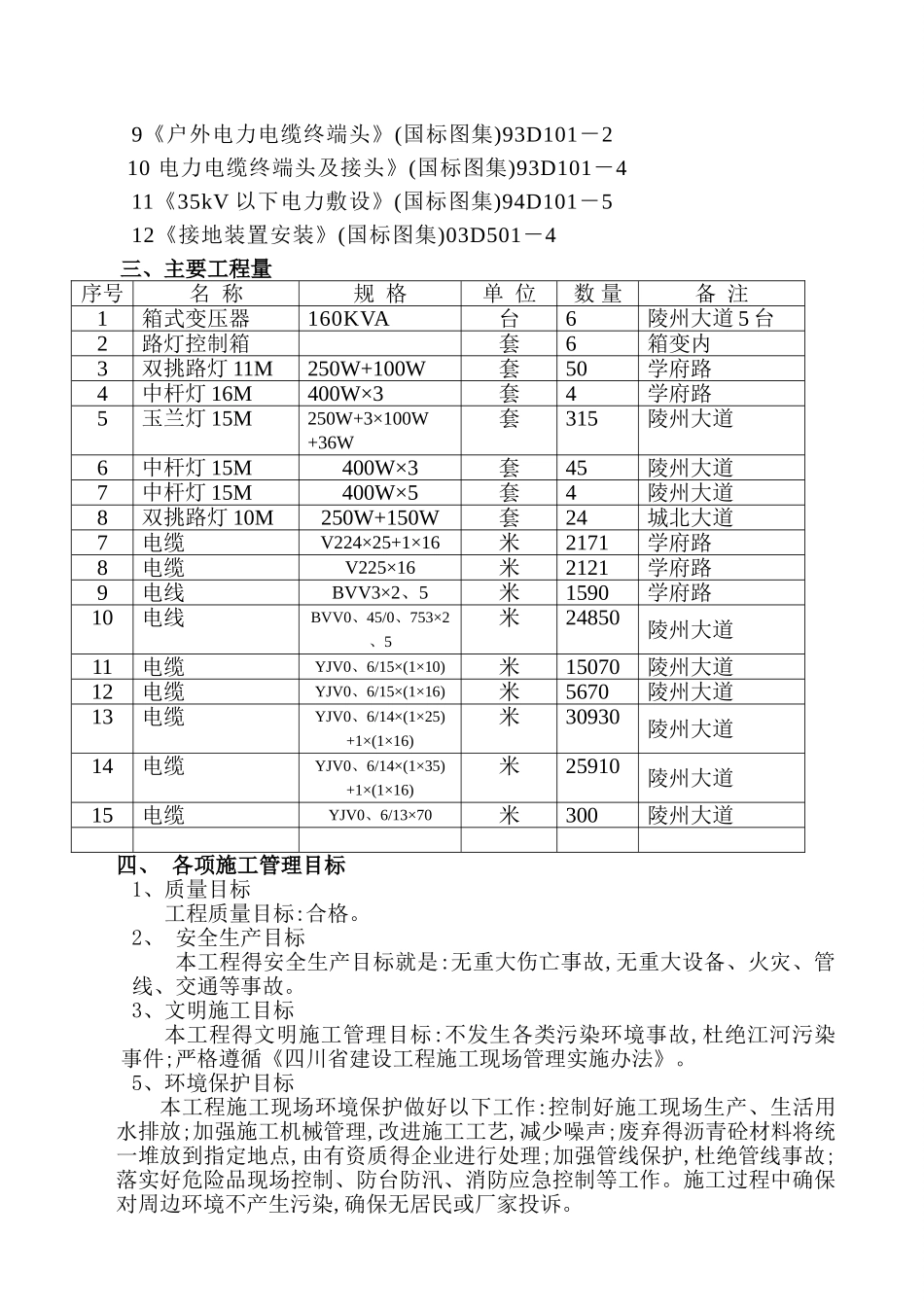 某市政道路照明工程施工方案_第3页