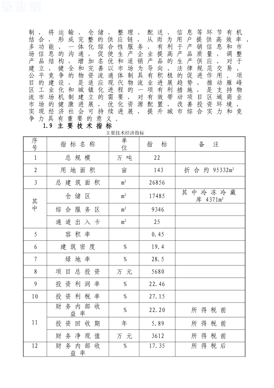某市物流园建设项目可行性研究报告书_第3页