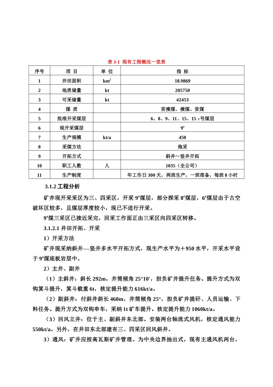 某煤矿技改项目工程可行性研究报告书_第3页