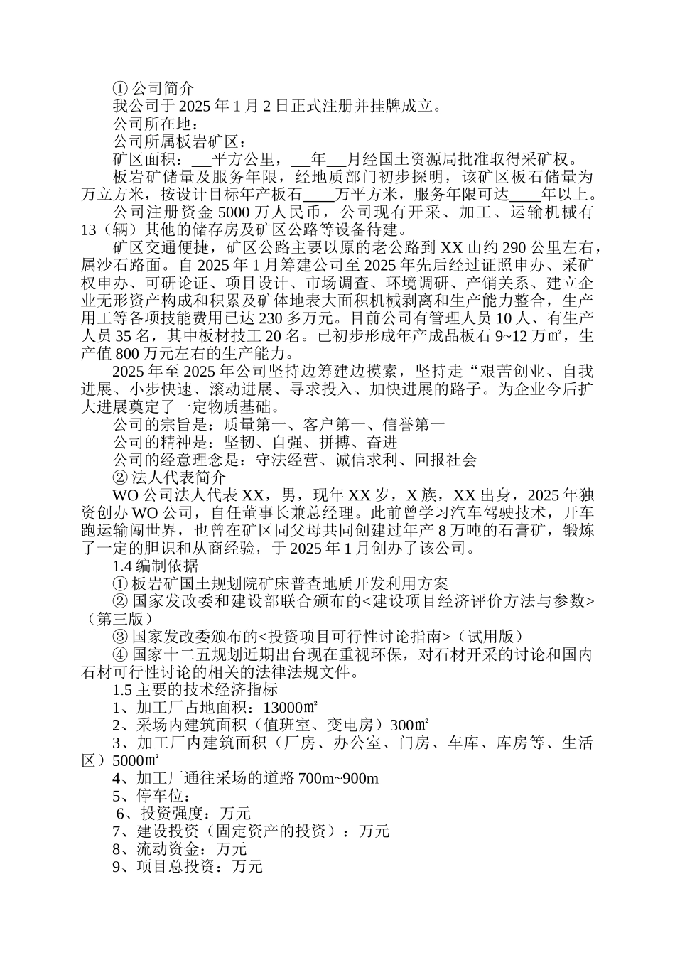 某矿山开发利用项目可行性研究报告_第3页
