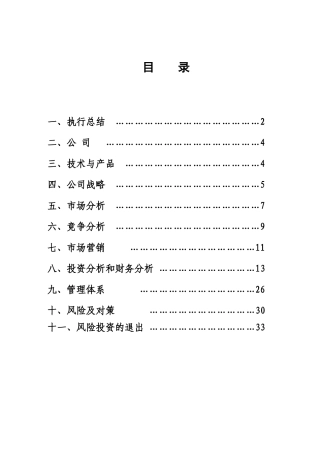 某科技公司生产及销售电子词典系列产品项目创业计划书