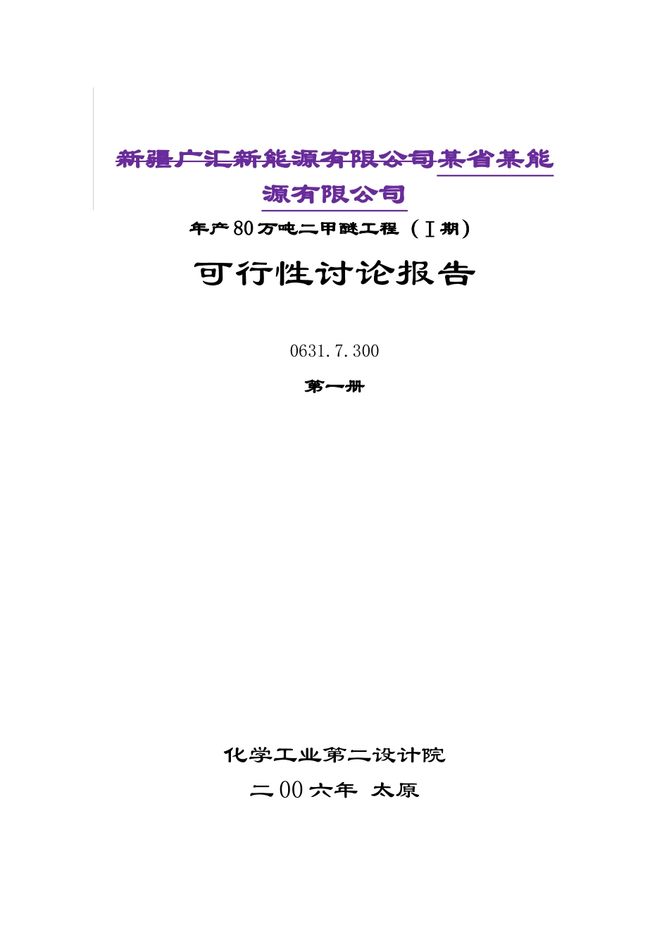某能源有限公司年产80万吨二甲醚工程项目可行性研究报告书_第2页