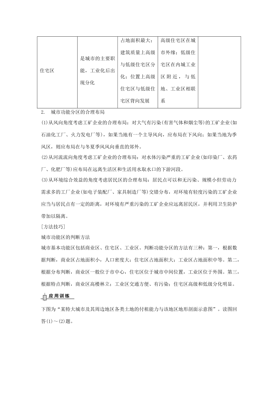 （安徽专用）2014高考地理二轮 考前三个月 第1部分 专题3 城市与地理环境学案_第3页