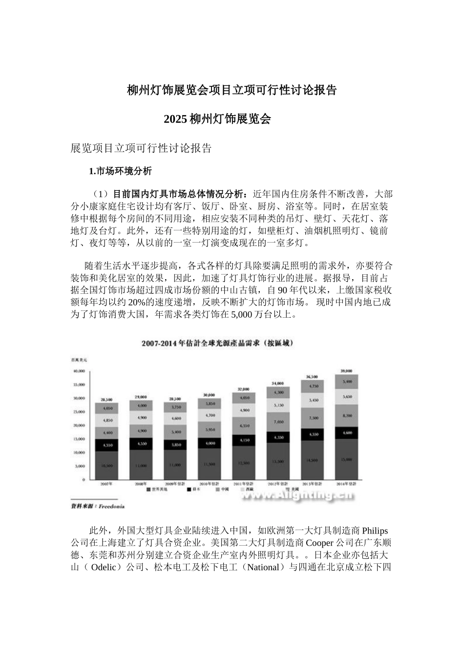 柳州灯饰展览会项目立项可行性研究报告_第2页