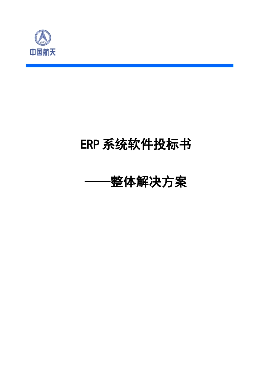 标书.文件--erp系统软件投标书整体解决方案_第1页