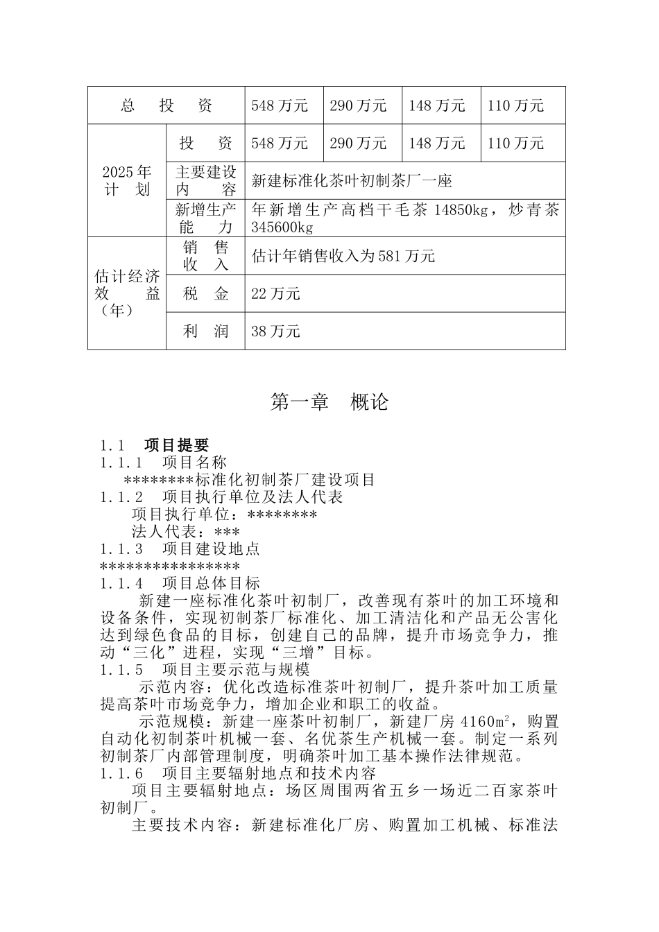 标准化初制茶厂建设工程可行性研究报告书_第2页