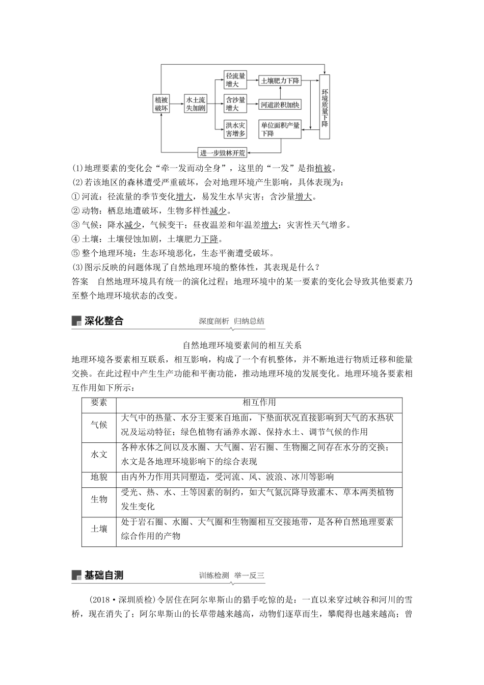 （全国通用）高考地理大一轮复习 第六章 自然地理环境的整体性与差异性 第14讲 自然地理环境的整体性与差异性学案 新人教版必修1-新人教版高三必修1地理学案_第2页