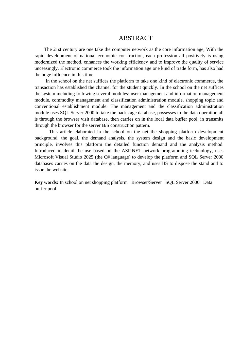 校内网上购物平台商品管理和分类管理模块计算机专业本科学位论文_第2页