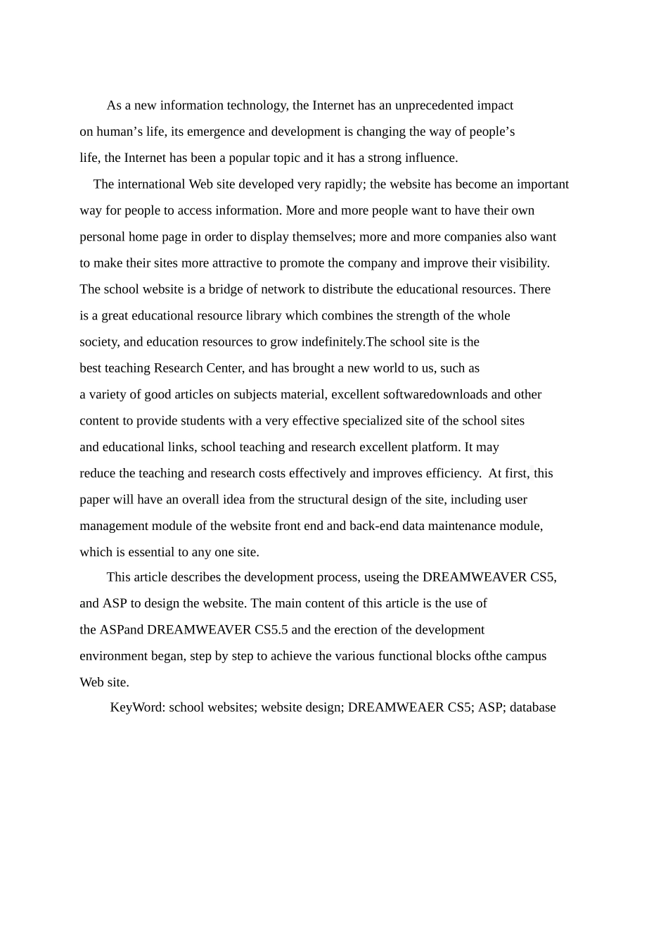 校园网站的设计与实现毕业论文_第2页