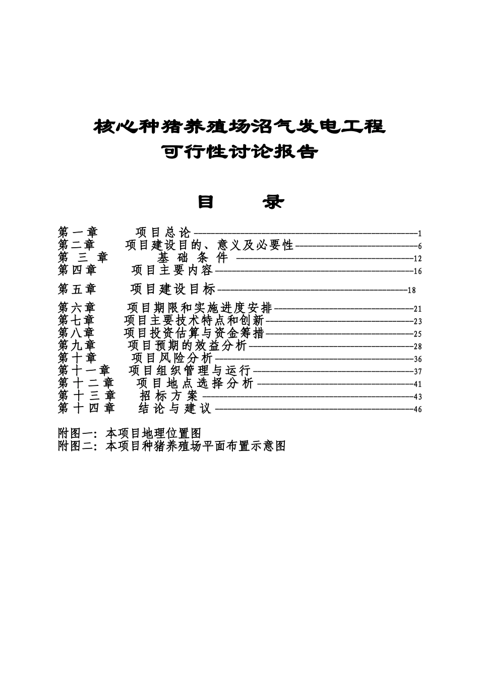 核心种猪养殖场沼气发电工程可行性研究报告_第2页