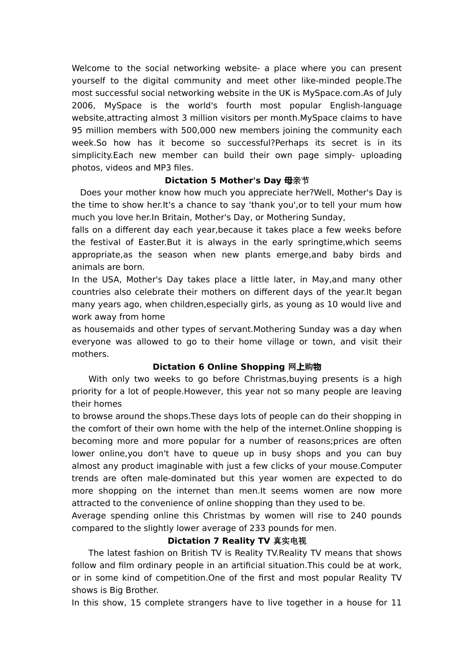 Dictation 1 Superstition 迷信_第2页