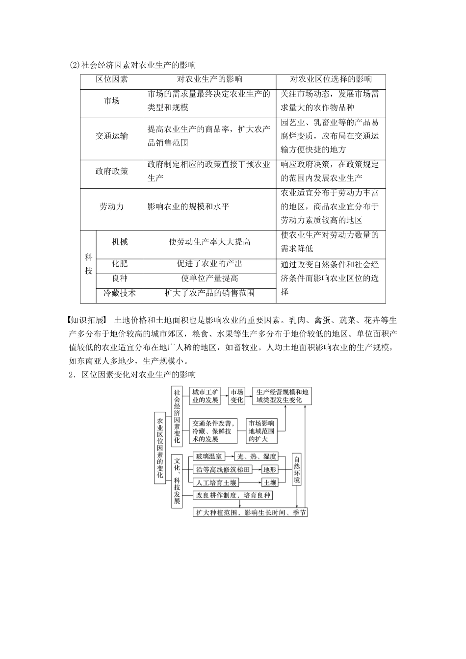 （全国通用）高考地理大一轮复习 第三章 农业地域的形成与发展 第19讲 农业的区位选择学案 新人教版必修2-新人教版高三必修2地理学案_第3页