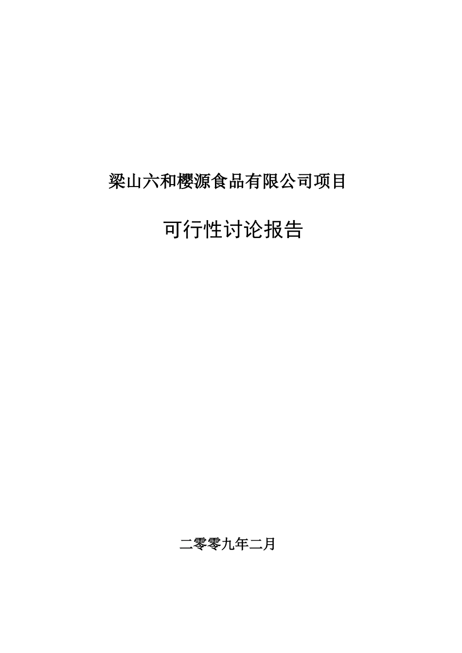 梁山六和樱源食品有限公司项目可行性研究报告_第2页