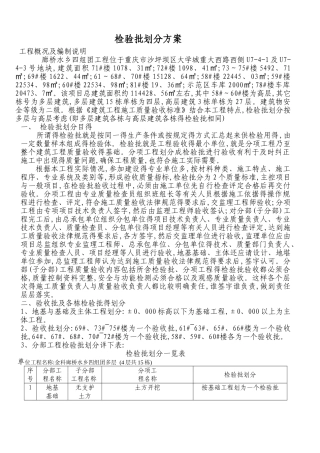 检验批的划分方案