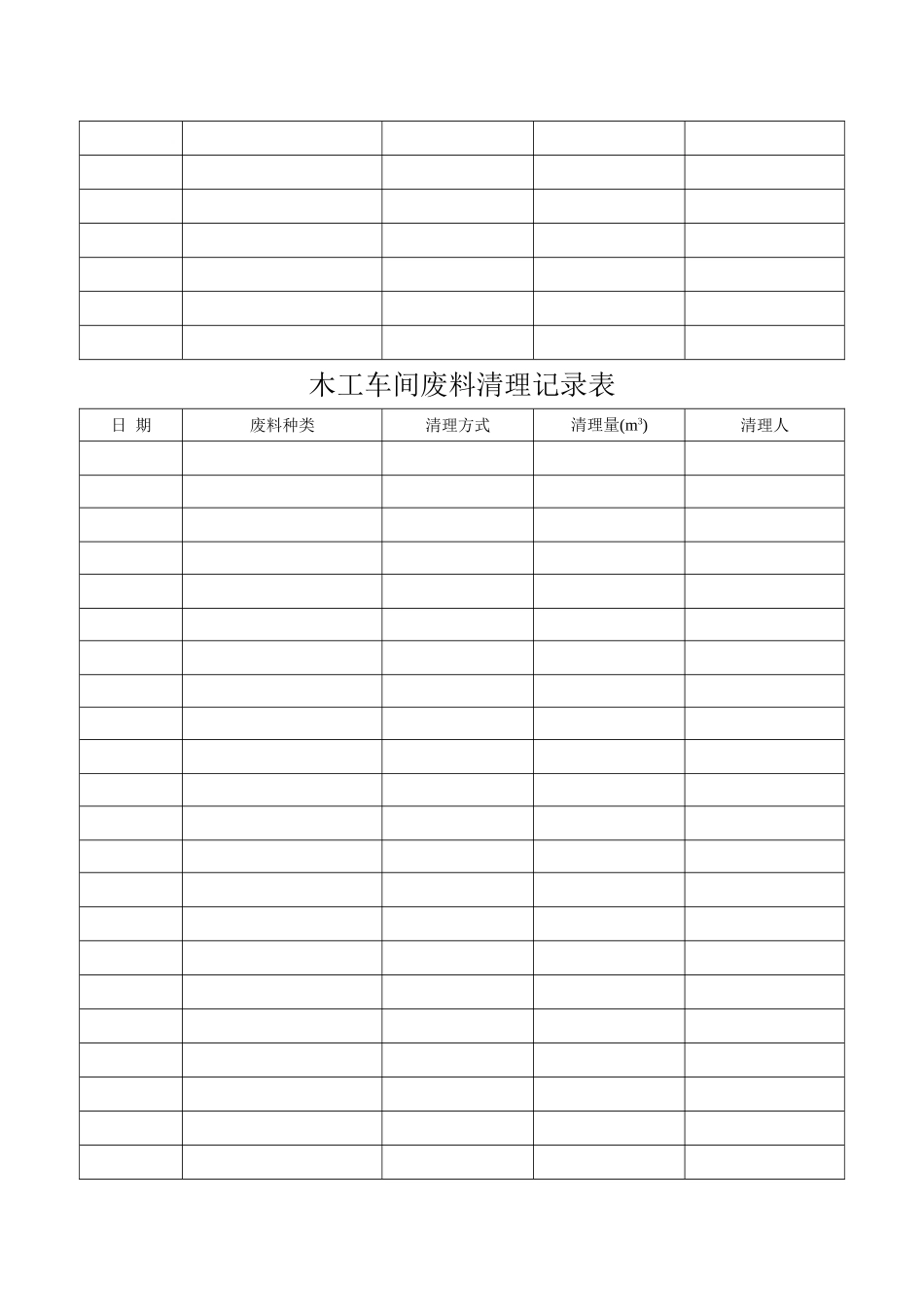 楼层建筑垃圾清理记录表_第3页