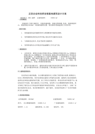 正田企业科技研发楼基地建筑设计方案