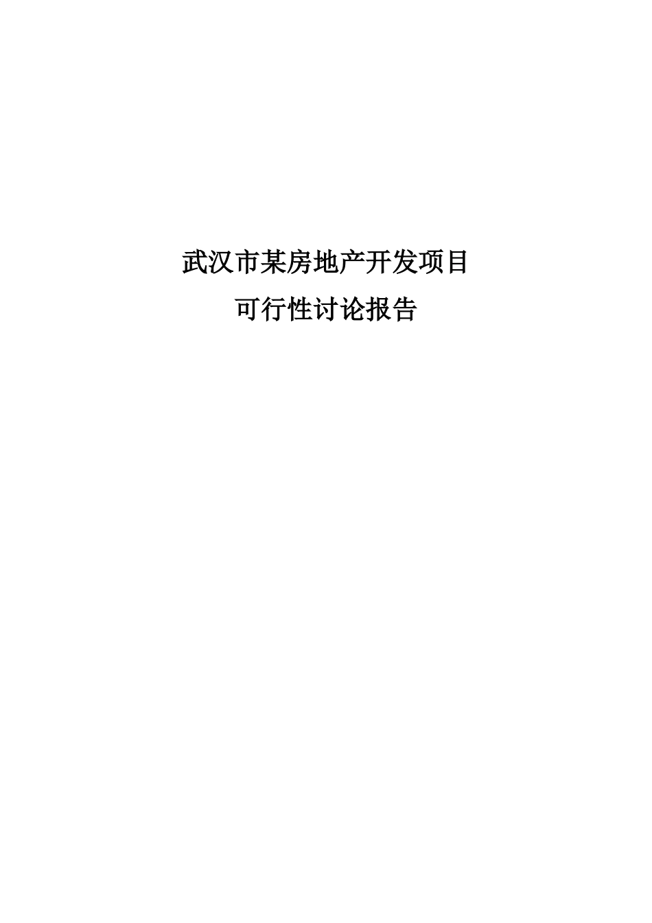 武汉市某房地产项目可行性研究报告_第2页