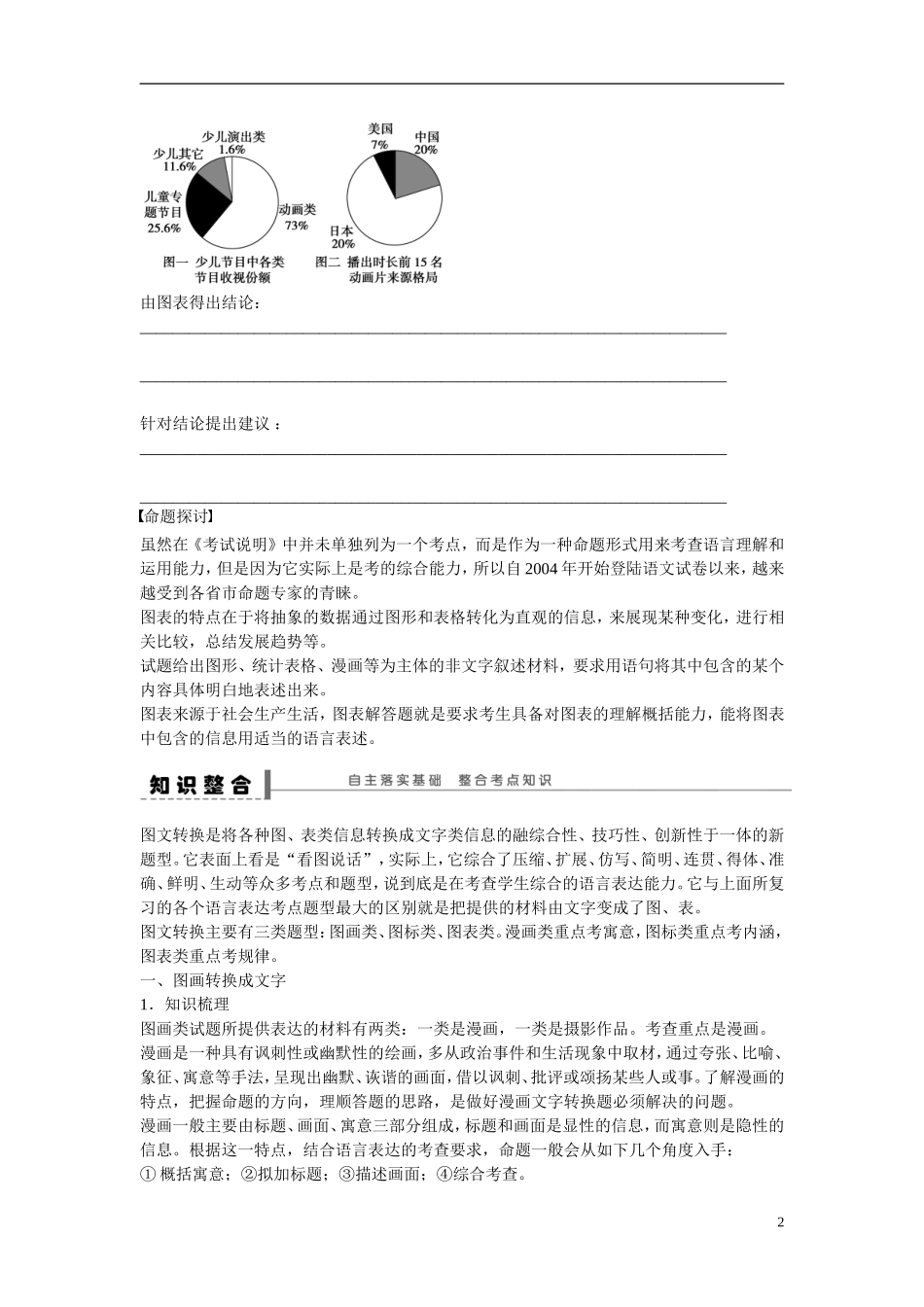 （全国通用）高考语文大一轮总复习 语言文字运用 图文转换(一)学案-人教版高三全册语文学案_第2页