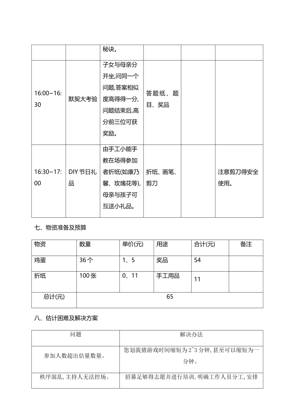 母亲节活动策划书_第3页