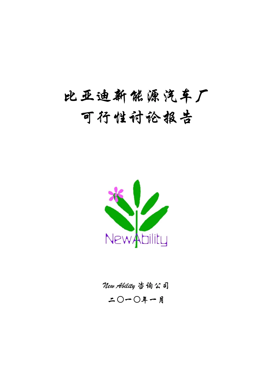比亚迪新能源汽车厂可行性研究报告_第2页