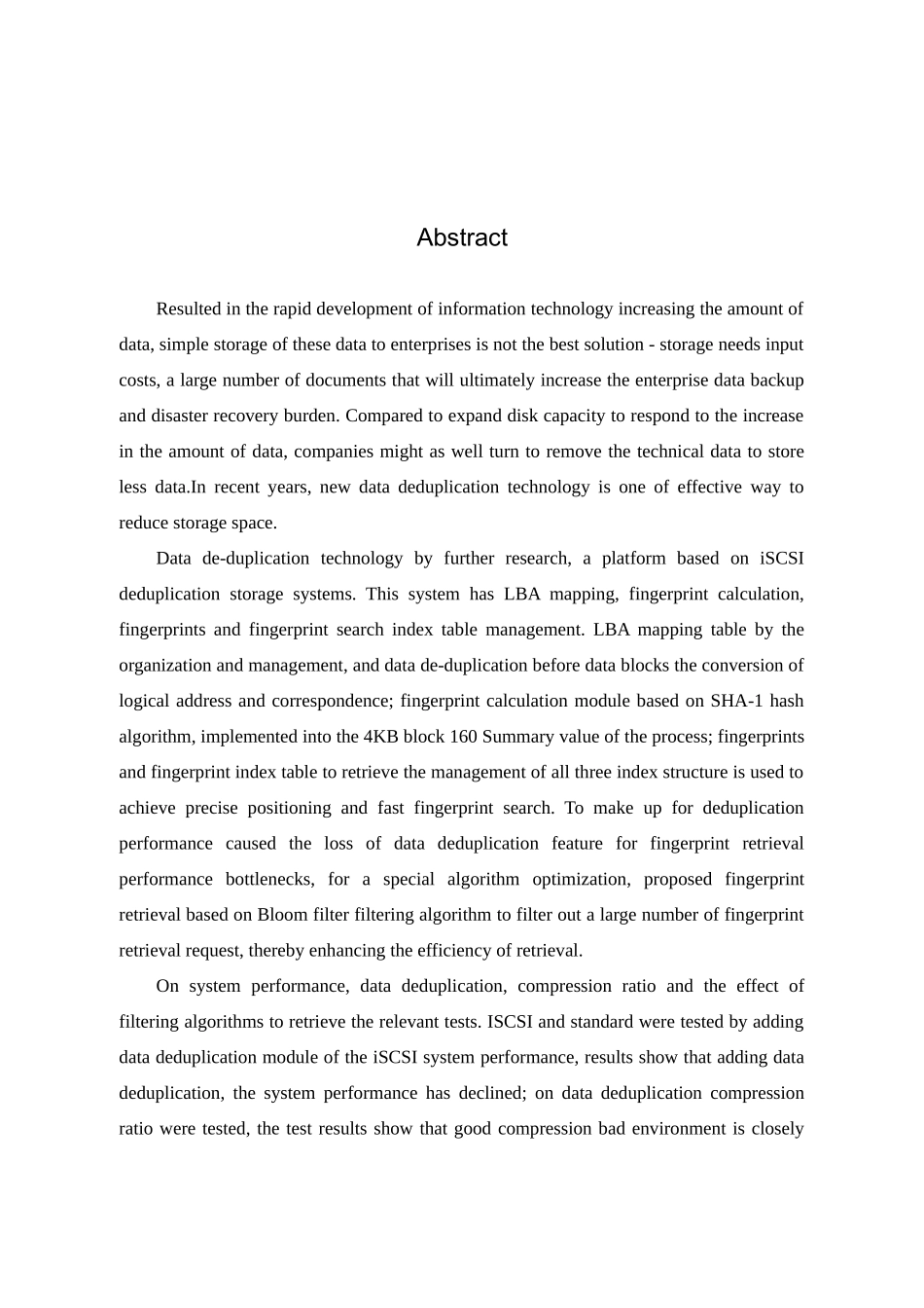 毕业论文-基于iSCSI的重复数据删除系统的设计与实现_第2页