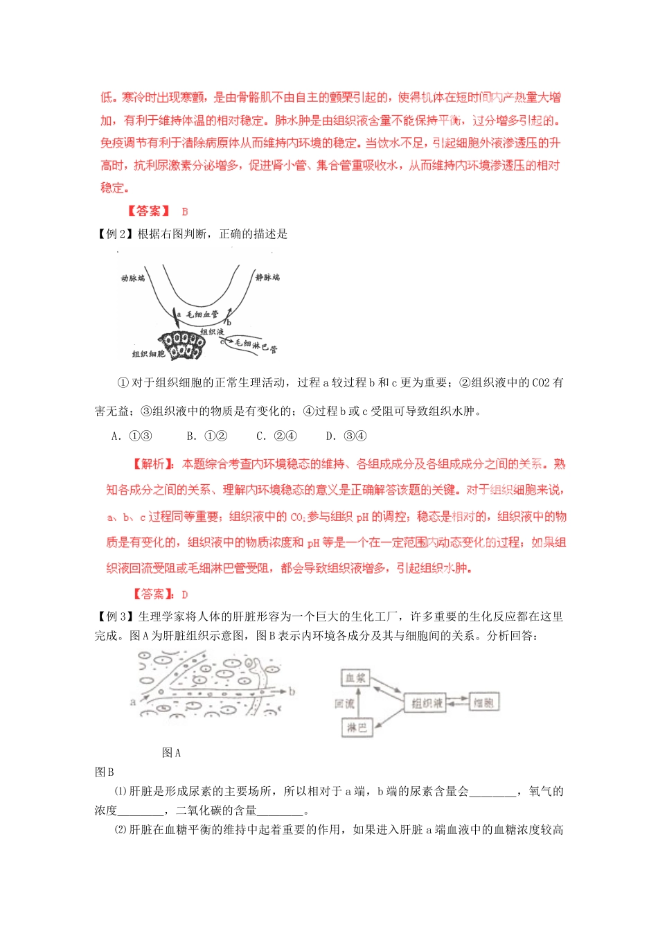（名师策划）2013届高三生物 夺标系列（考纲解读+题型攻略+解题技巧）专题12 人体内环境与稳态（含解析）_第2页