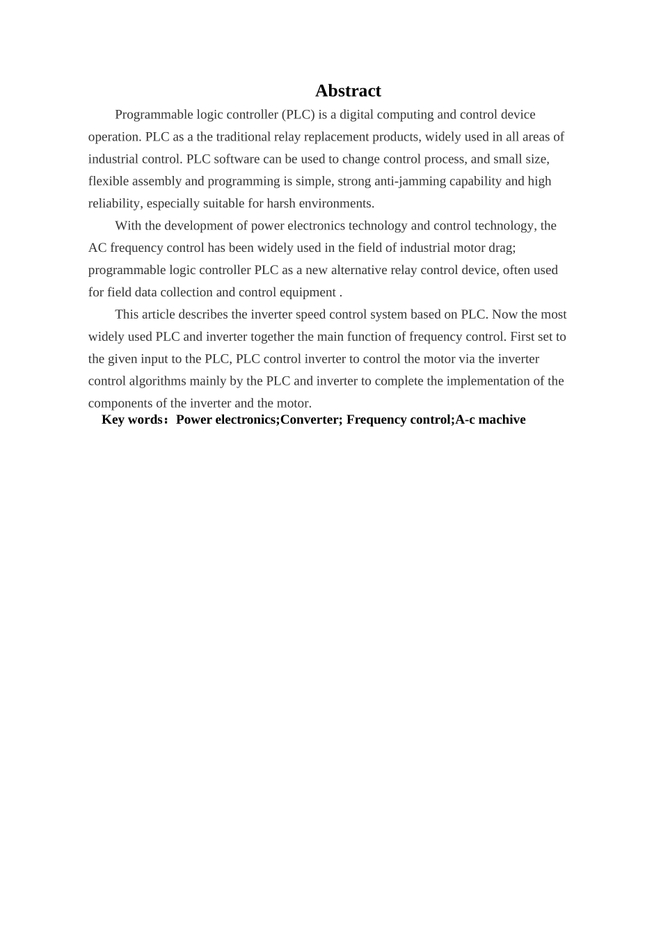 毕业设计-基于PLC与变频器的交流电机调速控制硬件系统设计与实现_第3页