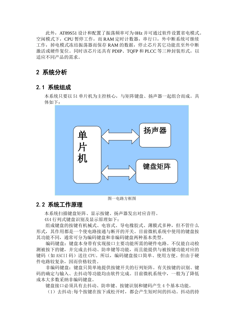 毕业设计-基于单片机的电子琴_第2页