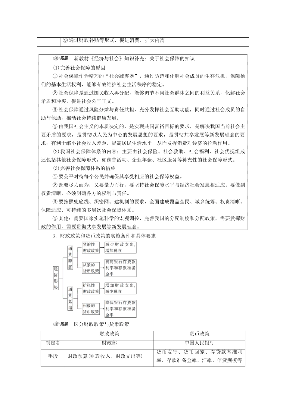 （山东专用）2021高考政治二轮复习 第1部分 专题整合突破4 财税政策与时代发展 第1课时 客观题满分固本学案-人教版高三全册政治学案_第3页