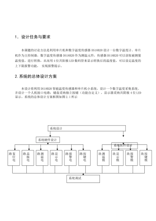 毕业设计论文-基于单片机的数字温度计设计