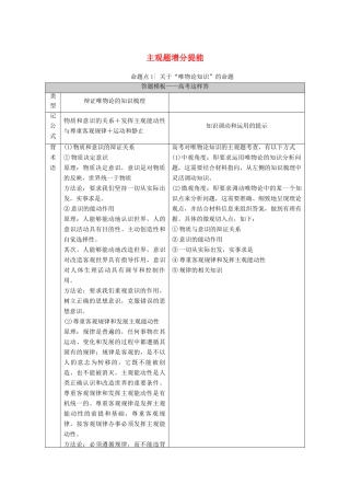 （山东专用）2021高考政治二轮复习 第1部分 专题整合突破9 探索世界与追求真理 第2课时 主观题增分提能学案-人教版高三全册政治学案