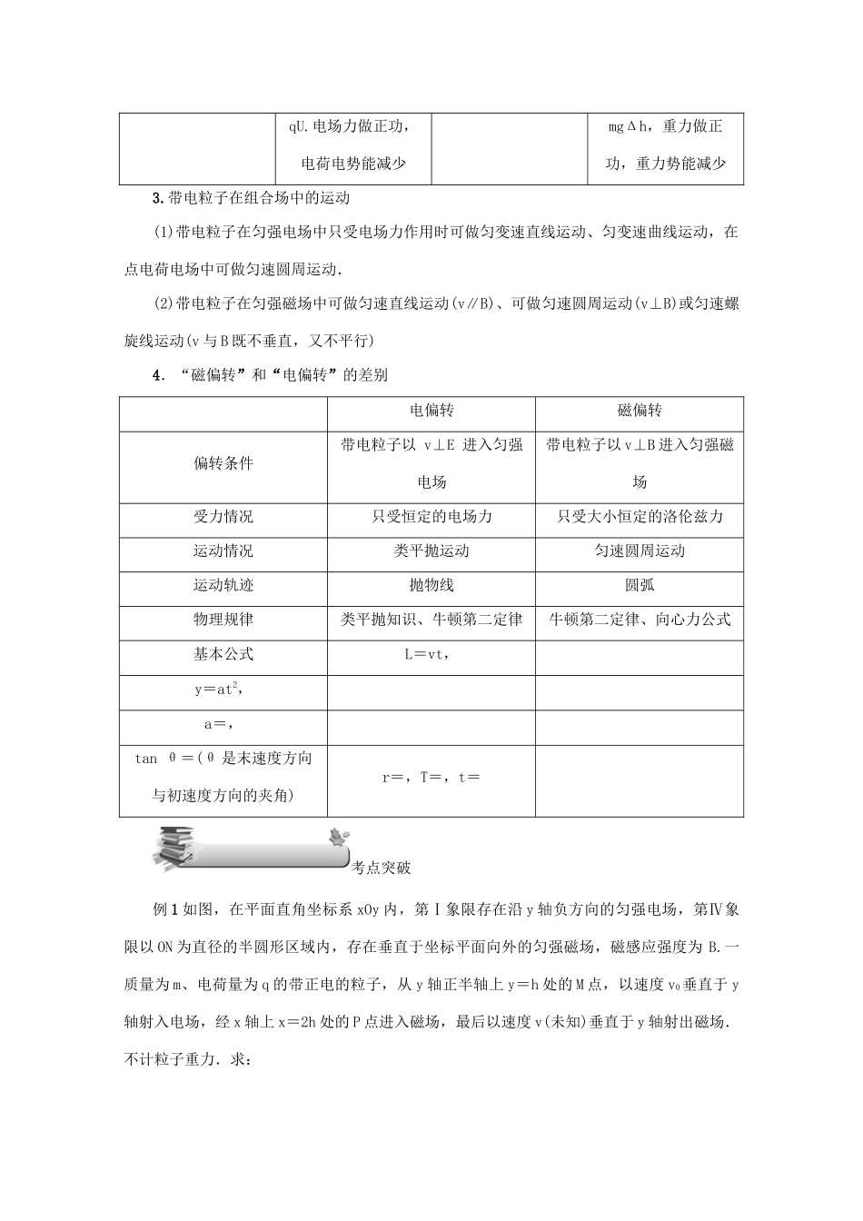 （名师导学）高考物理总复习 第九章 第3节 带电粒子在复合场中的运动教学案 新人教版-新人教版高三全册物理教学案_第2页