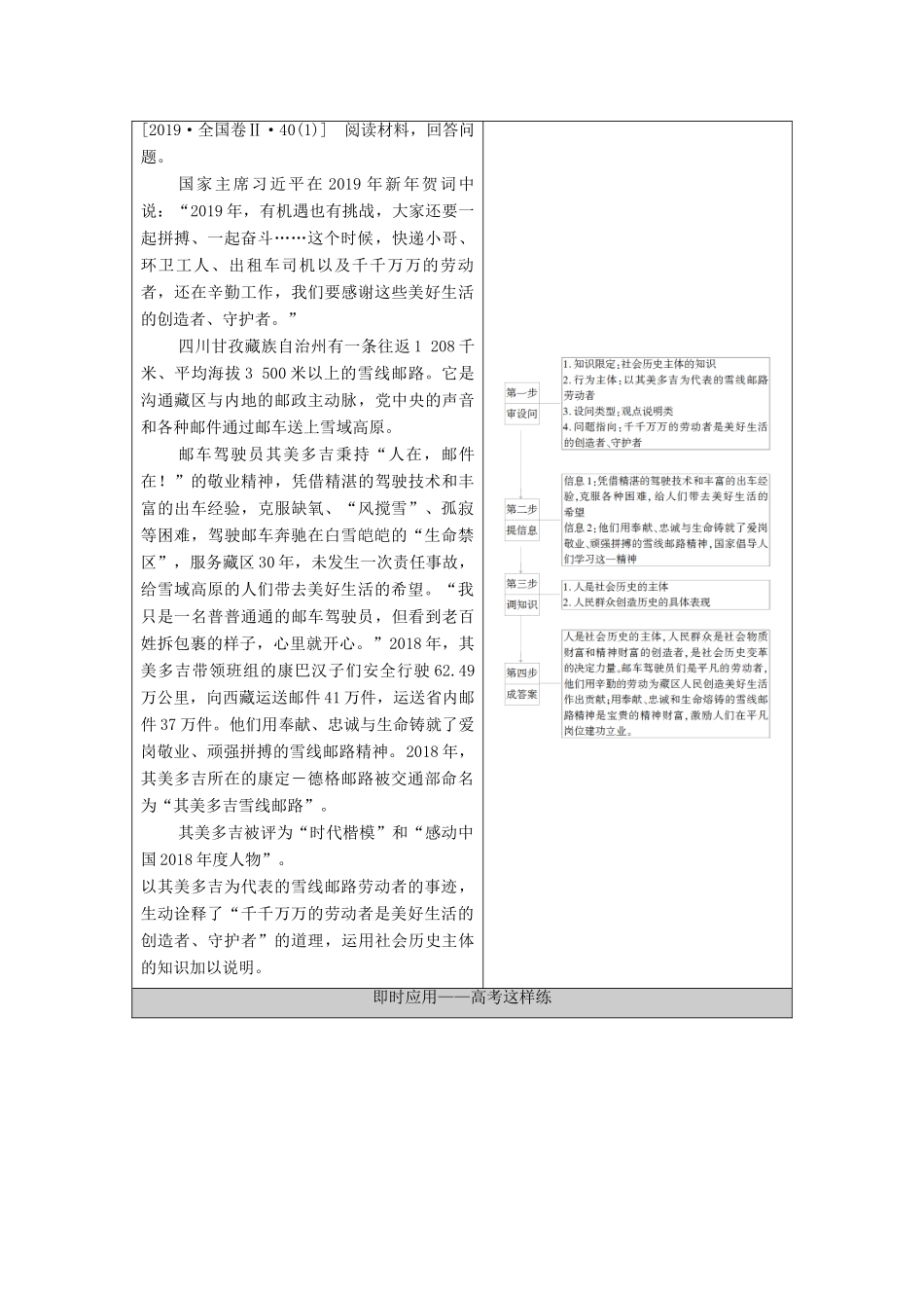 （山东专用）2021高考政治二轮复习 第1部分 专题整合突破11 认识社会与价值选择 第2课时 主观题增分提能学案-人教版高三全册政治学案_第2页