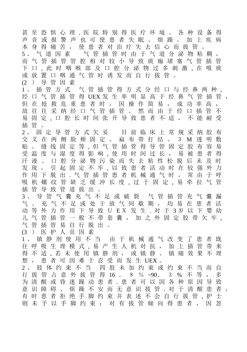 气管插管非计划拔管原因分析及对策_第2页