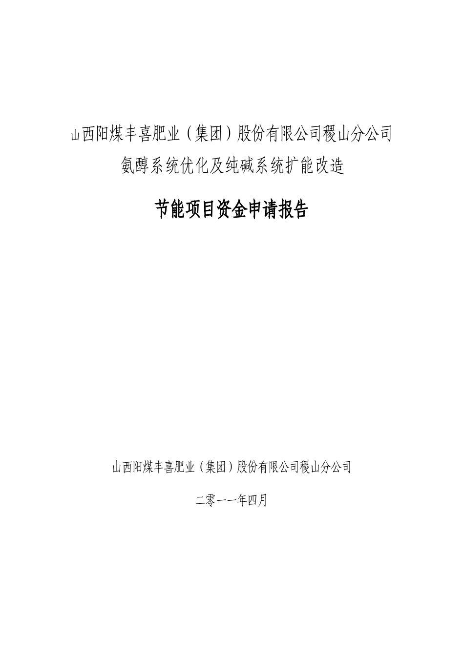 氨醇系统优化及纯碱系统扩能改造节能项目资金申请报告_第2页
