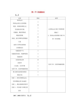 （名师导学）高考物理总复习 第十四章 第1节 机械振动教学案 新人教版-新人教版高三全册物理教学案