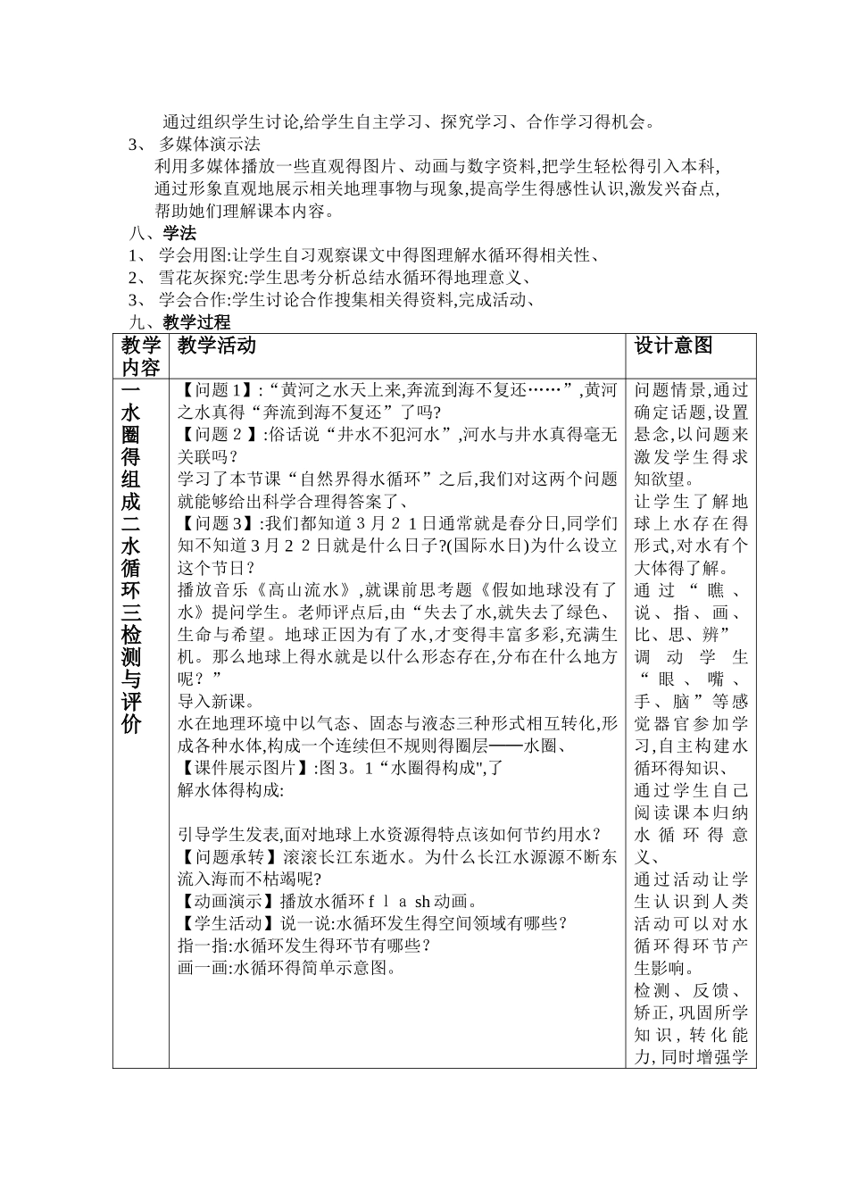 水圈与水循环教案_第2页