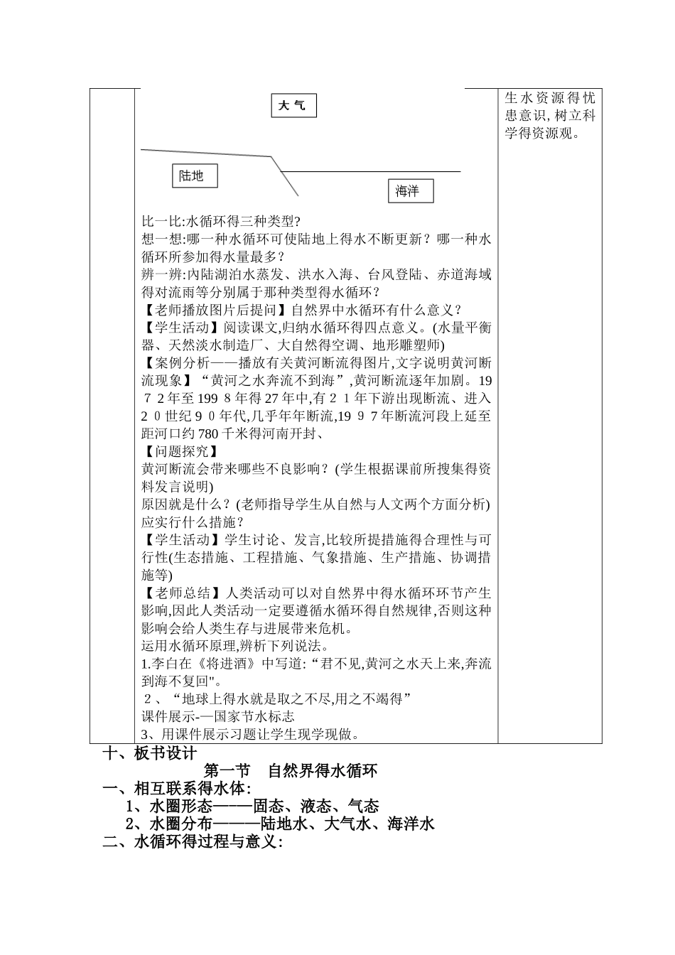 水圈与水循环教案_第3页