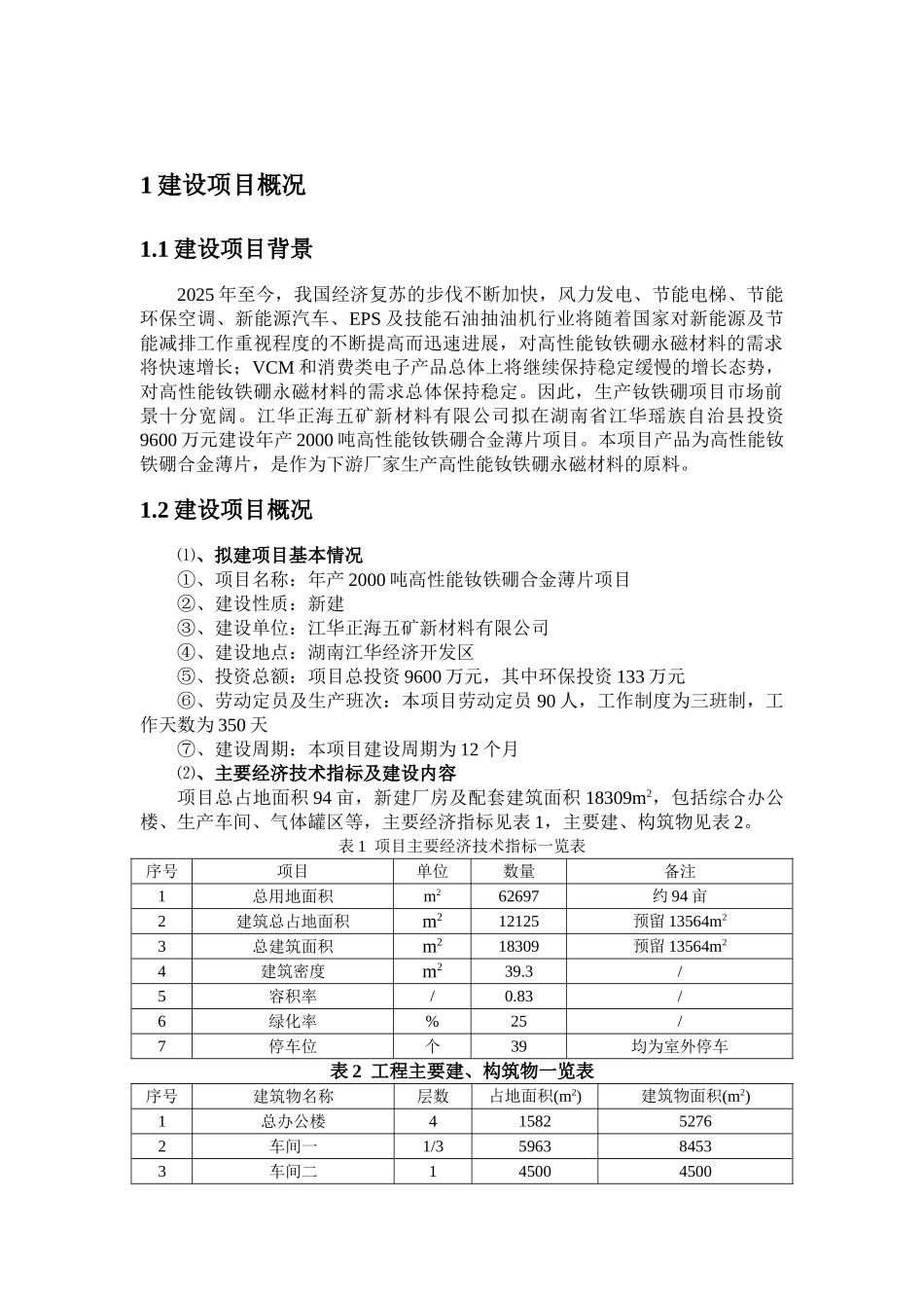 江华正海五矿新材料有限公司年产2000吨高性能钕铁硼合金薄片项目环境影响报告书_第3页