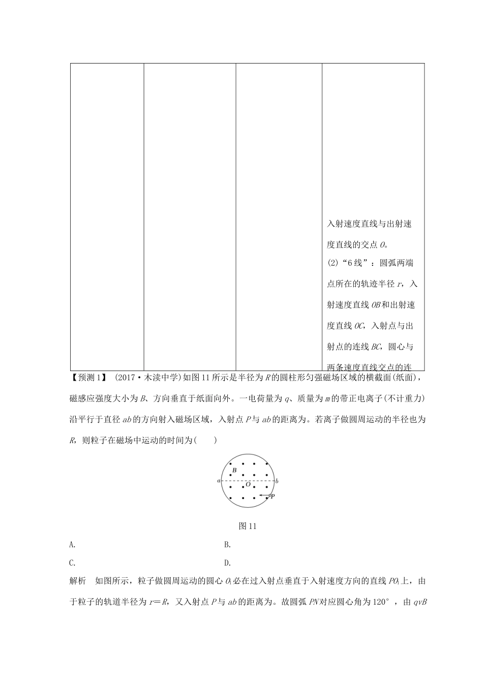 （全国通用）高考物理二轮复习 真题模型再现3 带电粒子在匀强磁场中的运动模型学案-人教版高三全册物理学案_第2页