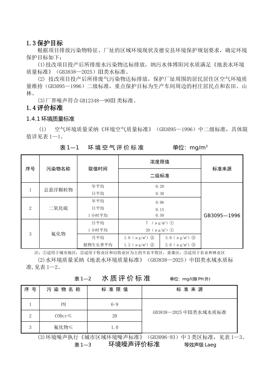 江西某某氟化工业有限公司年产1万吨氟化氢生产线项目环境影响报告书_第3页