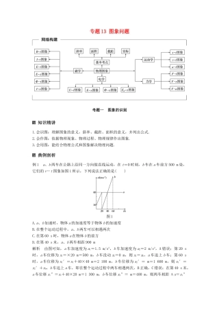 （全国通用）高考物理二轮复习 专题13 图象问题学案-人教版高三全册物理学案